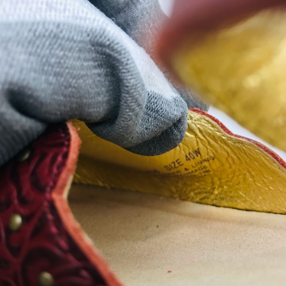 Alegria Women's Burgundy‎ Floral Leather Clogs with Strap - Picture 11 of 12